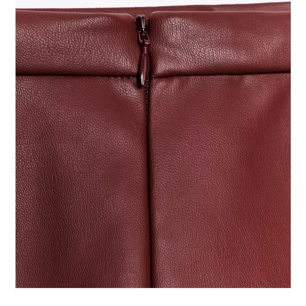 Faux Leather Midi Skirt ZW Collection - Picture 3 of 6